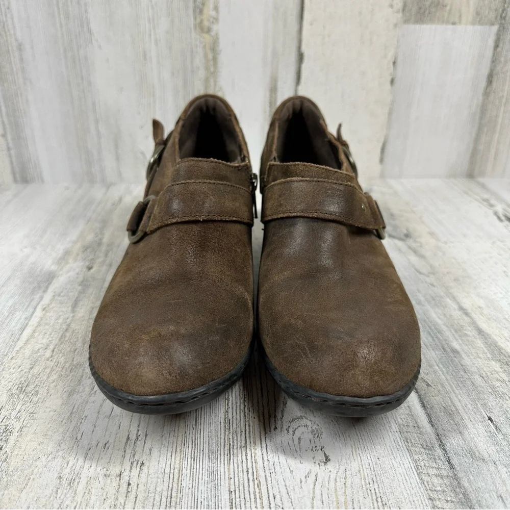 Born‎ Zowy Tobacco Brown Harness Ankle Booties #800